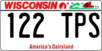 WI license plate 122TPS