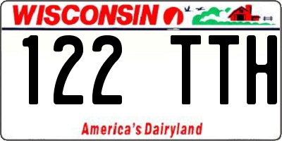 WI license plate 122TTH