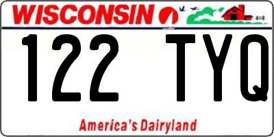 WI license plate 122TYQ
