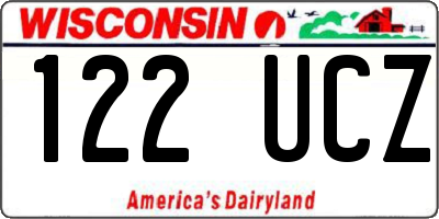 WI license plate 122UCZ