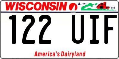 WI license plate 122UIF
