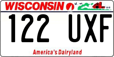 WI license plate 122UXF