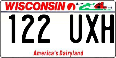 WI license plate 122UXH