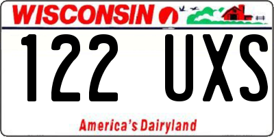WI license plate 122UXS