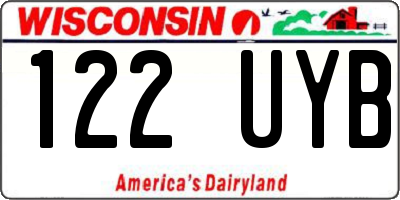 WI license plate 122UYB