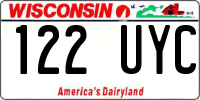 WI license plate 122UYC
