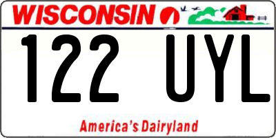 WI license plate 122UYL