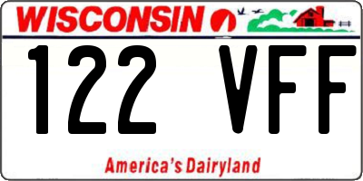 WI license plate 122VFF