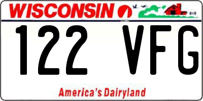 WI license plate 122VFG