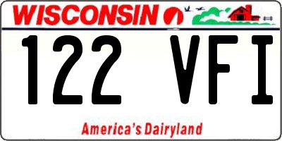 WI license plate 122VFI