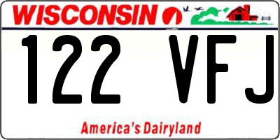 WI license plate 122VFJ