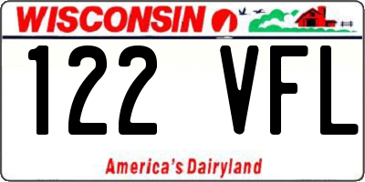 WI license plate 122VFL