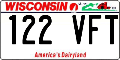 WI license plate 122VFT