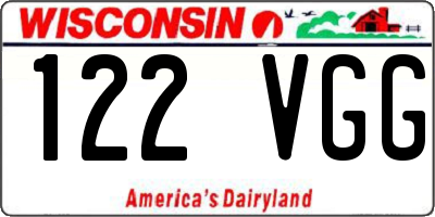 WI license plate 122VGG