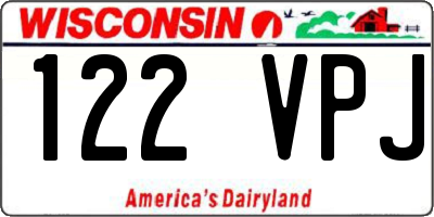 WI license plate 122VPJ