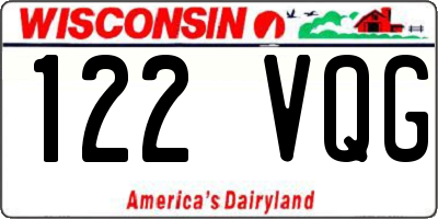 WI license plate 122VQG