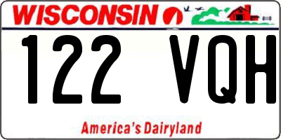 WI license plate 122VQH
