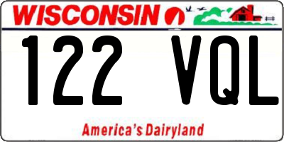 WI license plate 122VQL