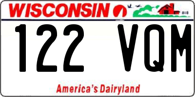 WI license plate 122VQM