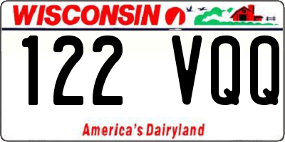 WI license plate 122VQQ