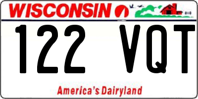 WI license plate 122VQT