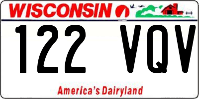 WI license plate 122VQV