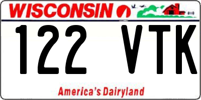 WI license plate 122VTK