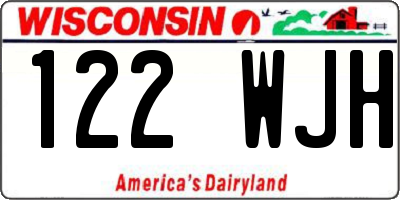 WI license plate 122WJH
