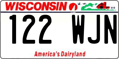 WI license plate 122WJN