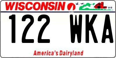 WI license plate 122WKA