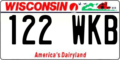 WI license plate 122WKB