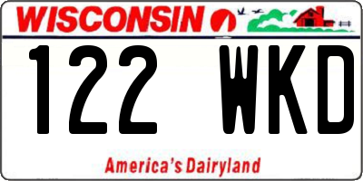 WI license plate 122WKD