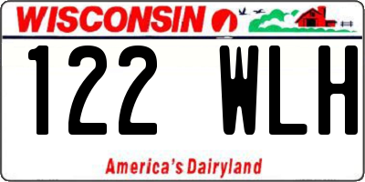 WI license plate 122WLH