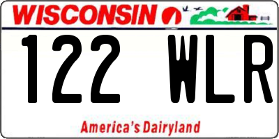 WI license plate 122WLR