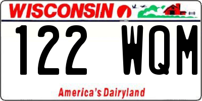 WI license plate 122WQM