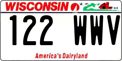 WI license plate 122WWV