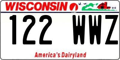 WI license plate 122WWZ
