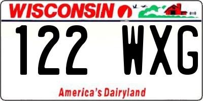 WI license plate 122WXG