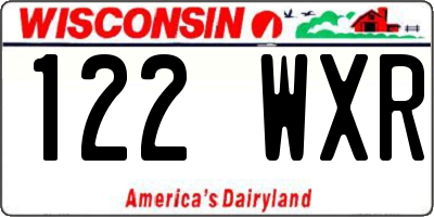 WI license plate 122WXR