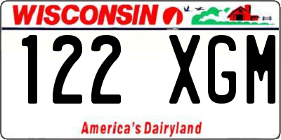 WI license plate 122XGM
