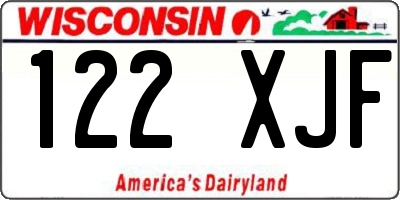 WI license plate 122XJF