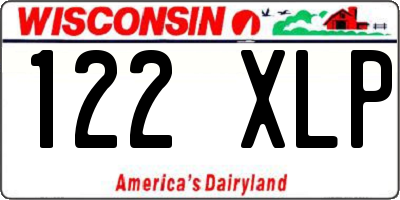 WI license plate 122XLP
