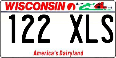 WI license plate 122XLS
