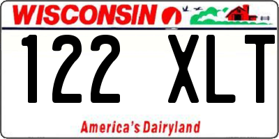 WI license plate 122XLT