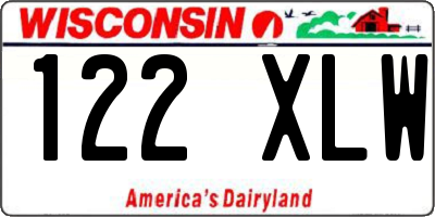 WI license plate 122XLW