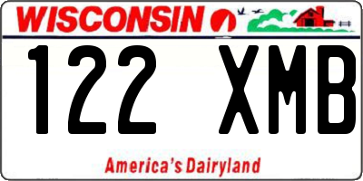 WI license plate 122XMB