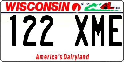 WI license plate 122XME
