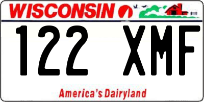 WI license plate 122XMF