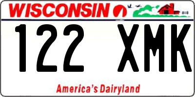 WI license plate 122XMK