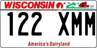 WI license plate 122XMM